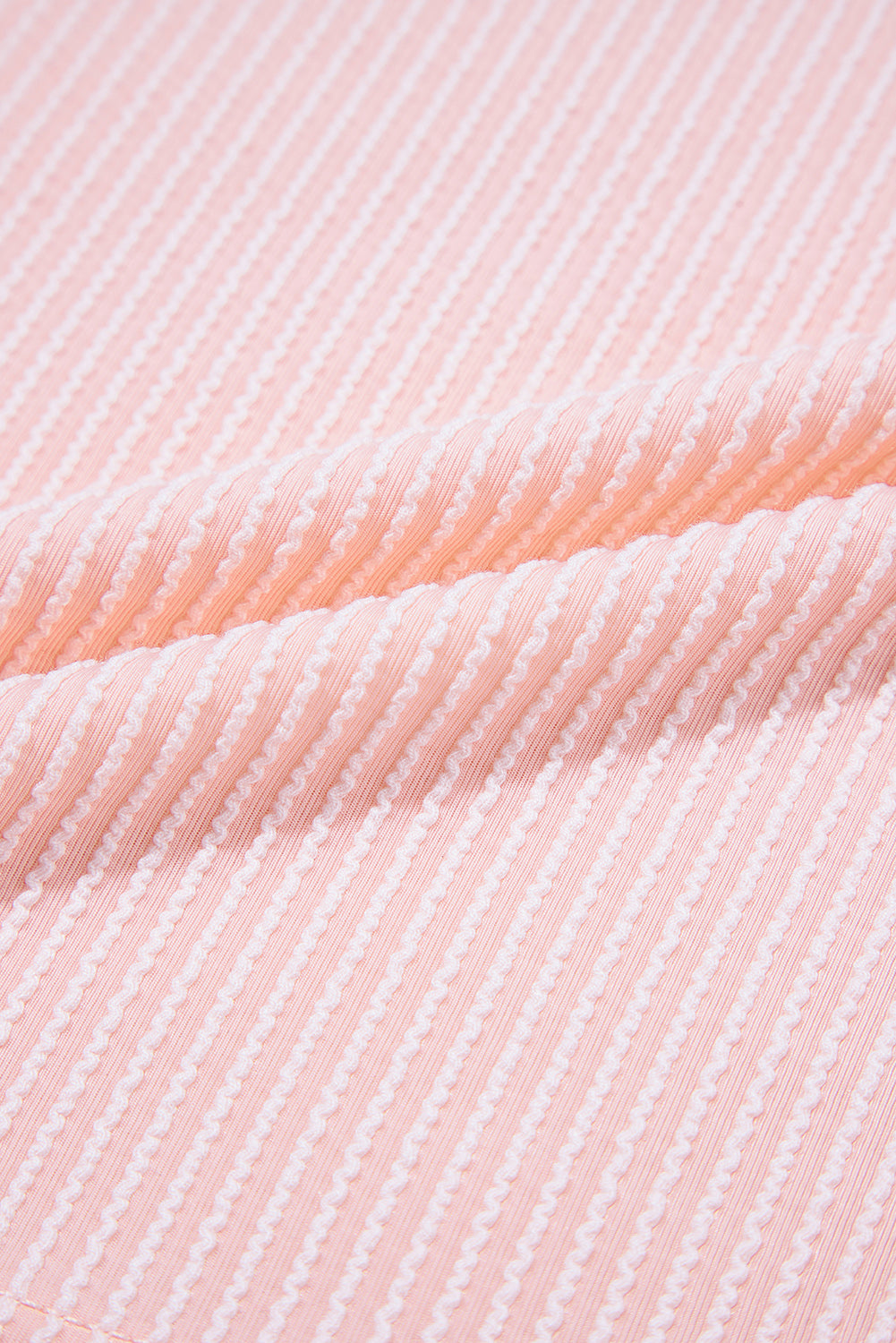 Corded Knit Color Block Pocketed Crew Neck T Shirt