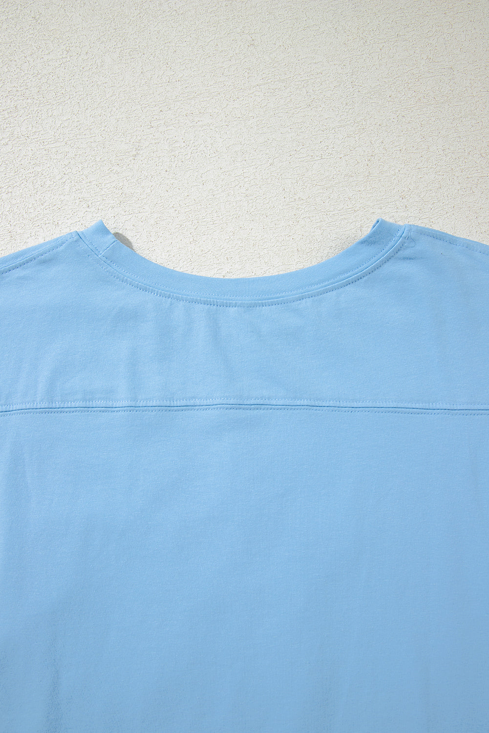 Aruba Blue Frayed Denim Star Patched Oversize T Shirt