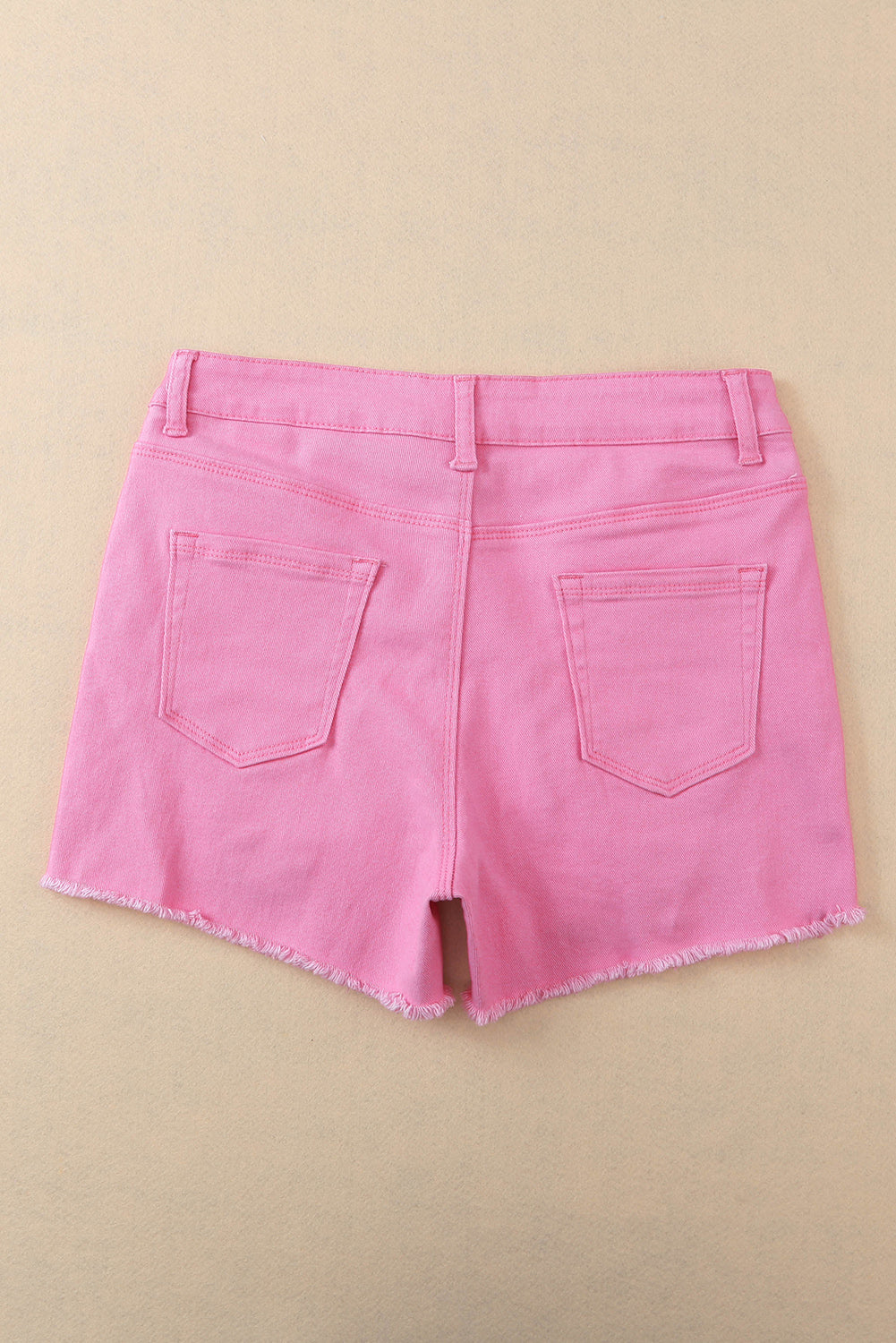 Rose Distressed Denim Shorts