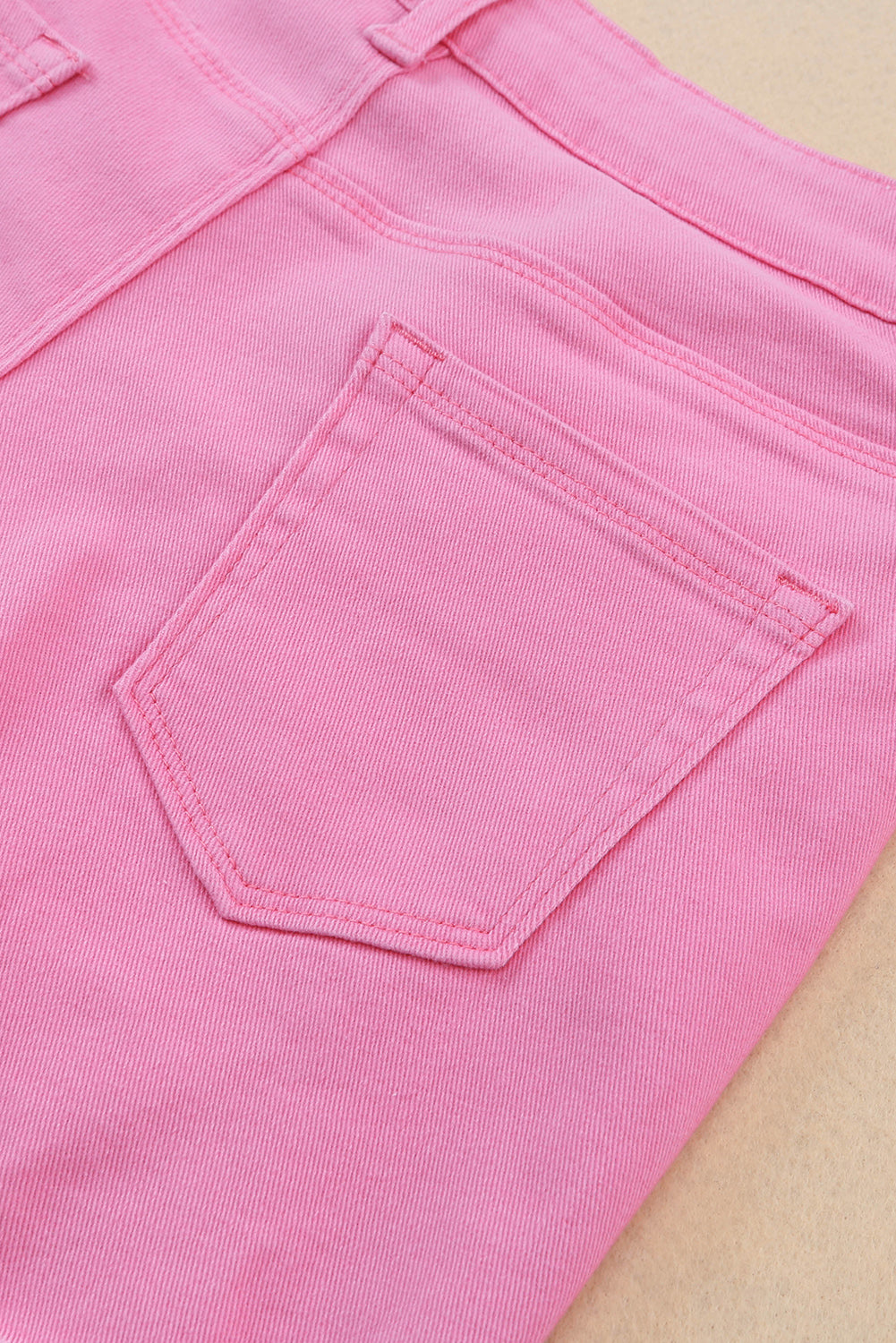 Rose Distressed Denim Shorts