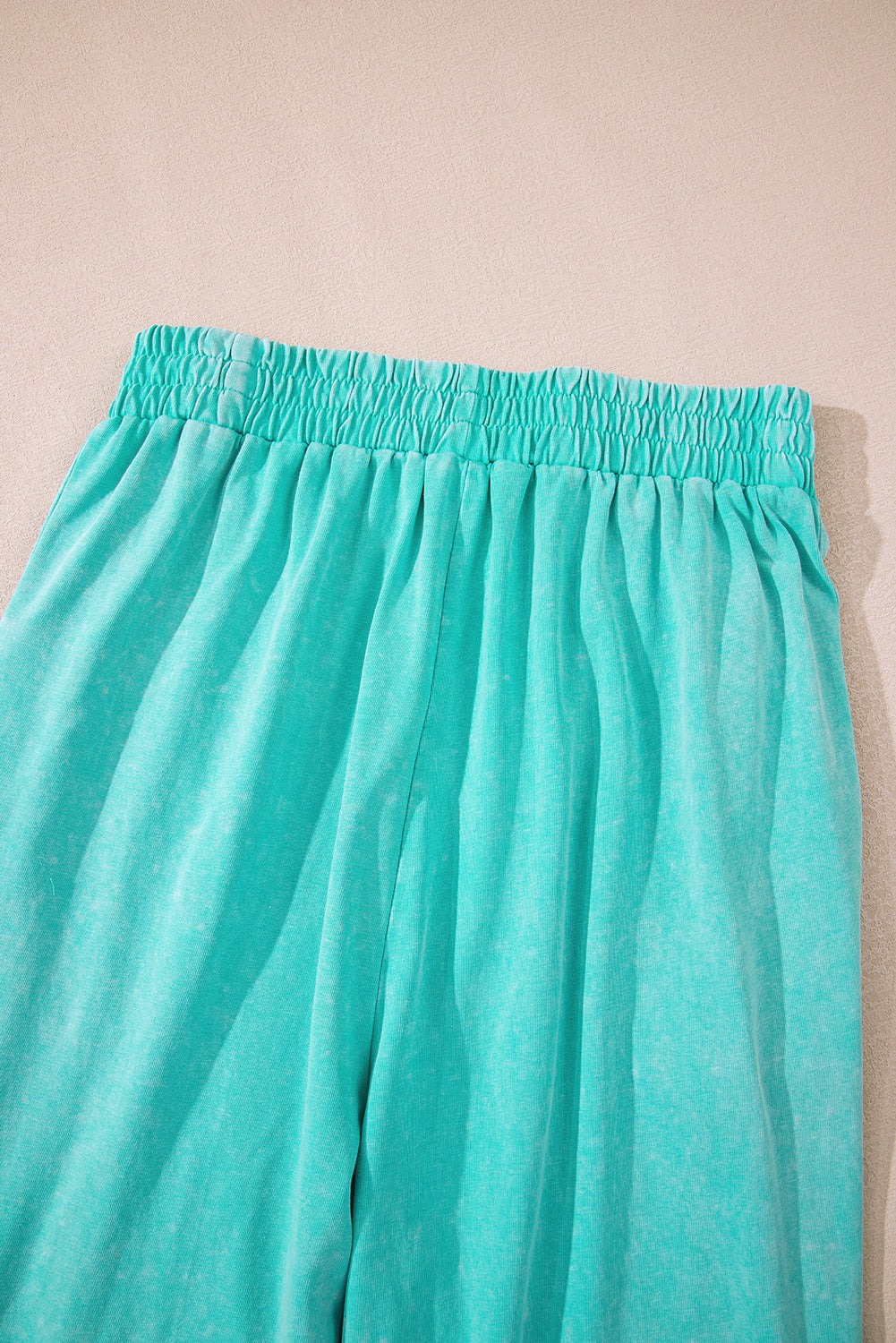 Ashleigh Blue Acid Wash Star Patched Rolled Trim Pants Set