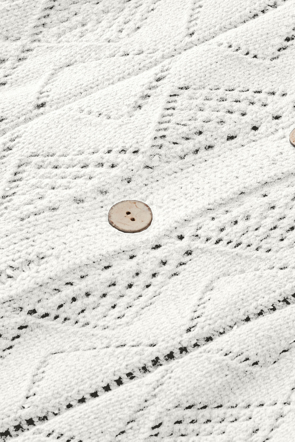 Gray Hollow-out Openwork Knit Cardigan