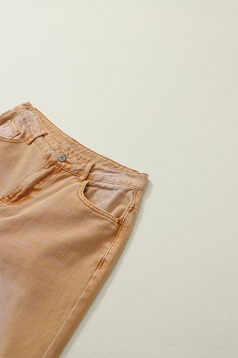 Brown Distressed High Waist Cropped Flare Jeans