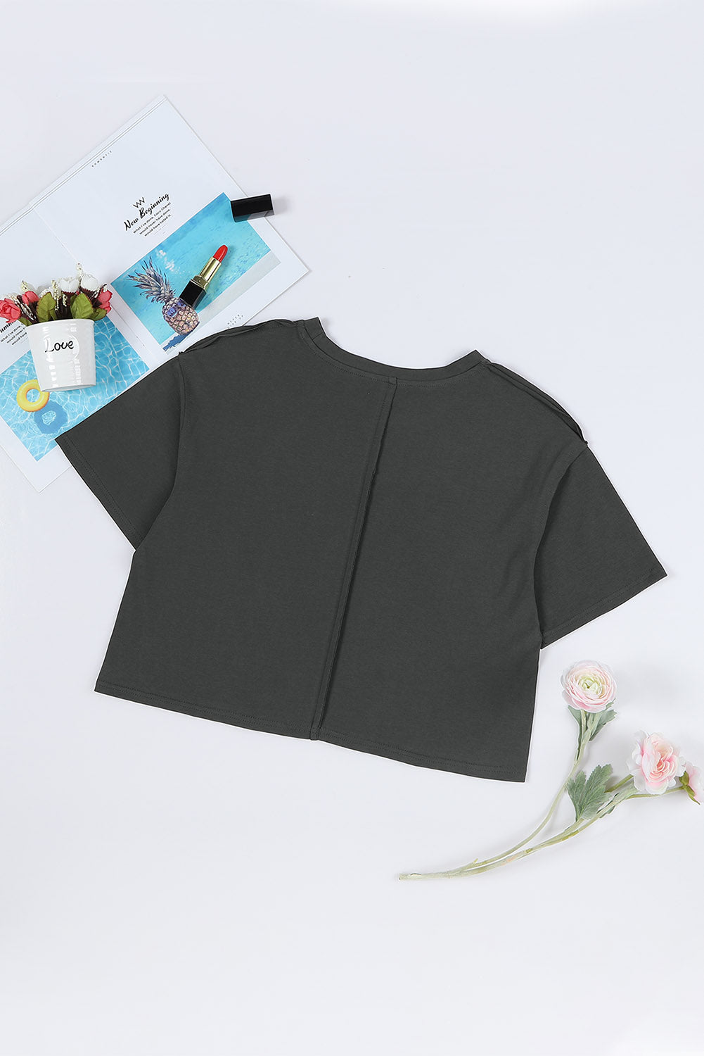 Gray WE TRUST IN DOLLY Western Graphic Tee