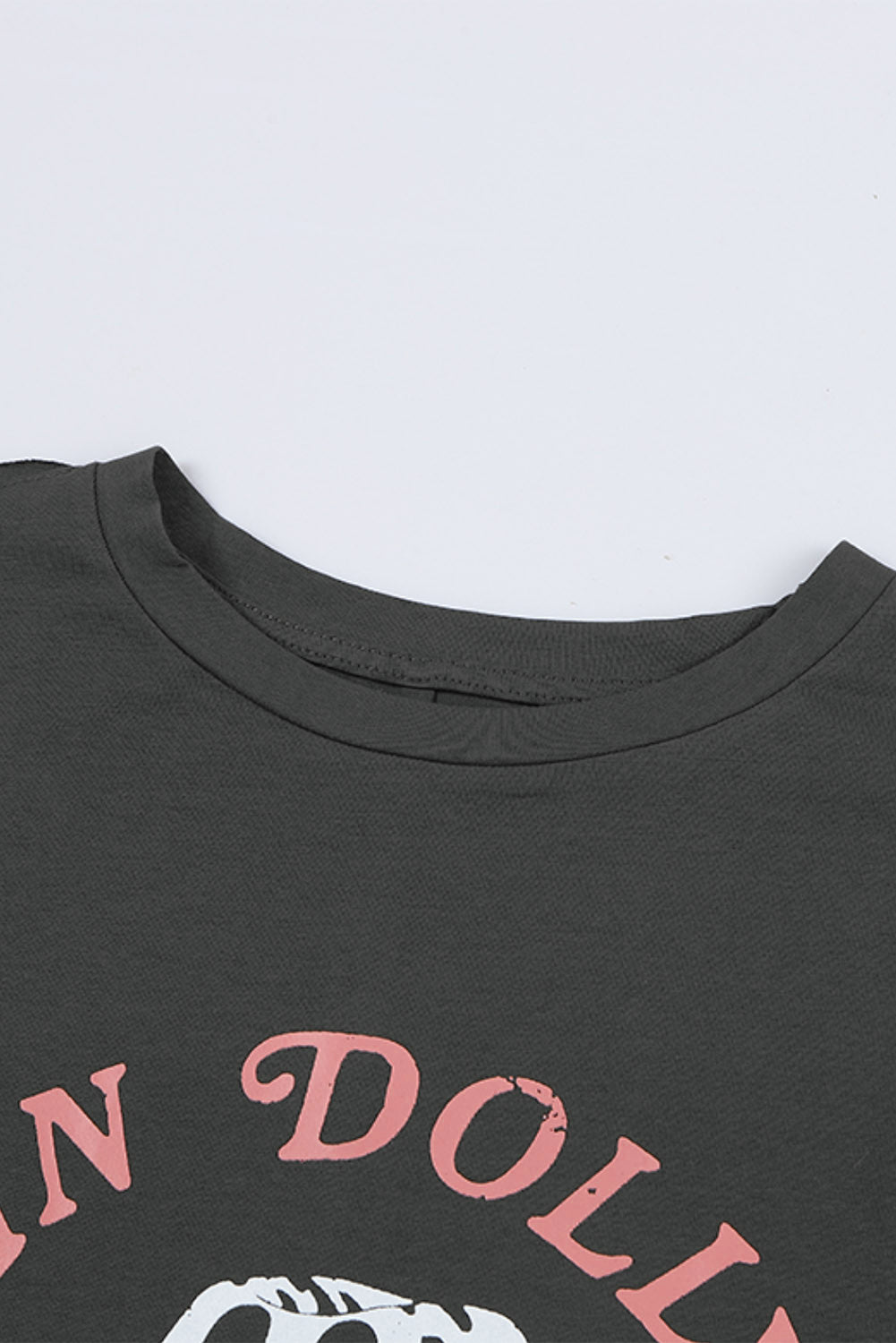 Gray WE TRUST IN DOLLY Western Graphic Tee