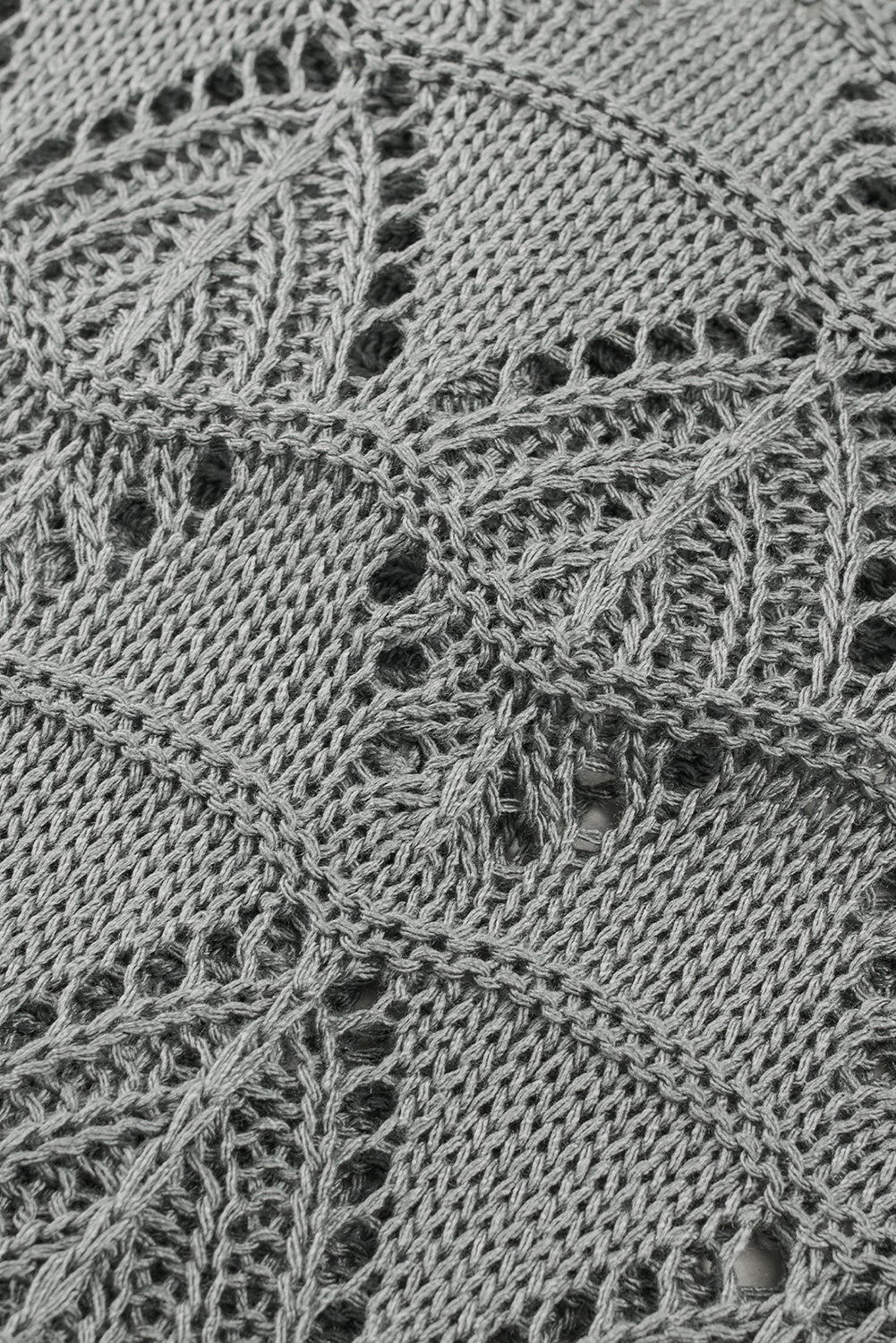 Green Lightweight Buttoned Front Crochet Cardigan