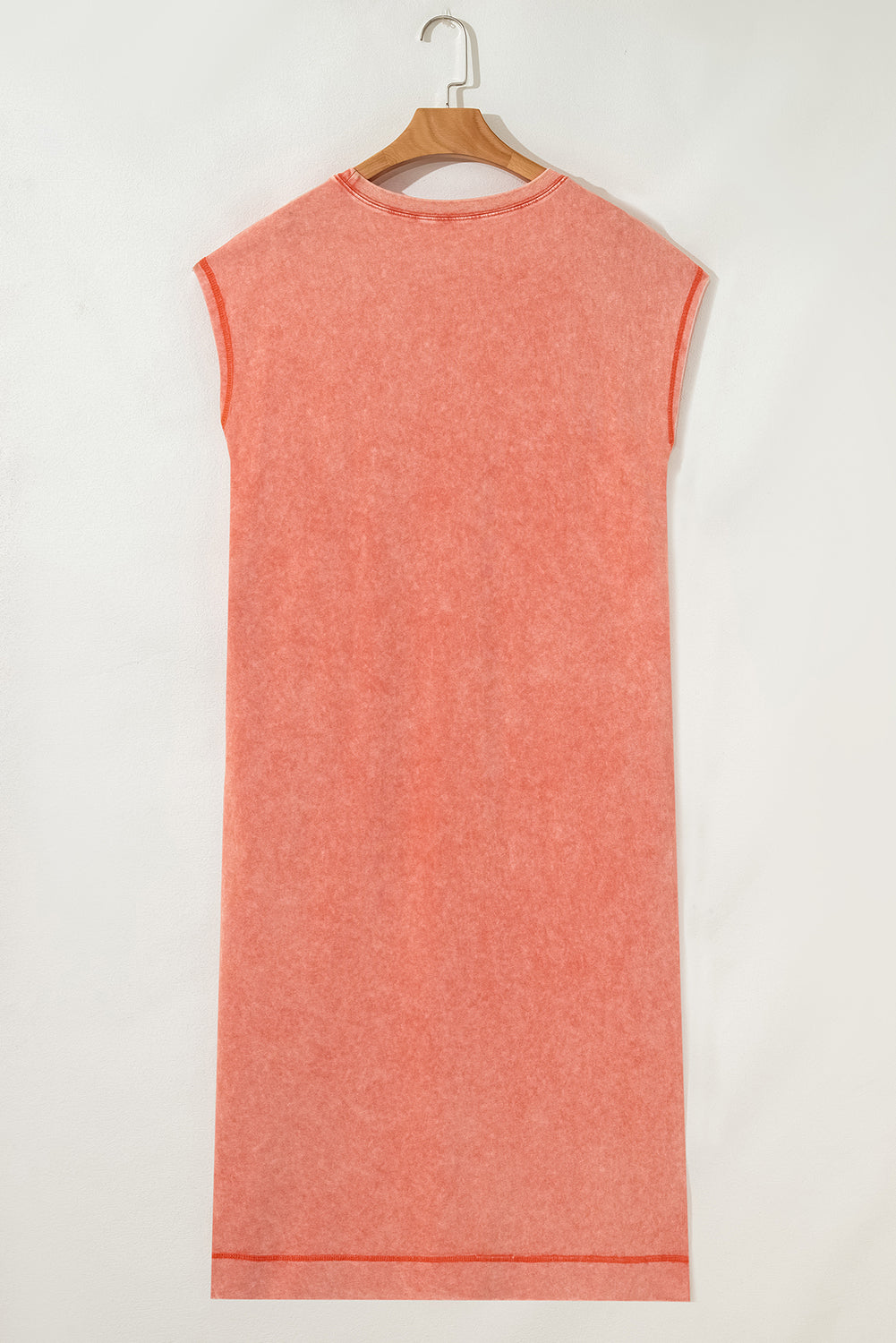 Wisteria Mineral Wash Pocketed T-shirt Long Dress