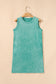 Sea Green Mineral Wash Tank Mini Dress with Pockets