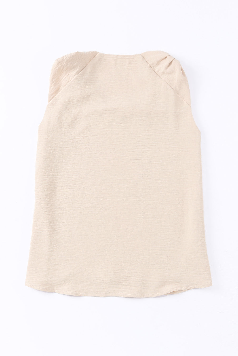 Apricot V Neck Knotted Shoulder Tank