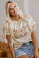 Beige LIVE YOUR BEST LIFE Crew Neck Western Graphic Tee