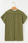 Jungle Green Textured Knit Exposed Stitching T-shirt