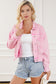 Pink Rivet Studded Denim Jacket