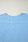 Aruba Blue Frayed Denim Star Patched Oversize T Shirt