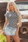 Black Checker Mesh Crew Neck T Shirt