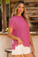 White Textured Knit Exposed Stitching T-shirt