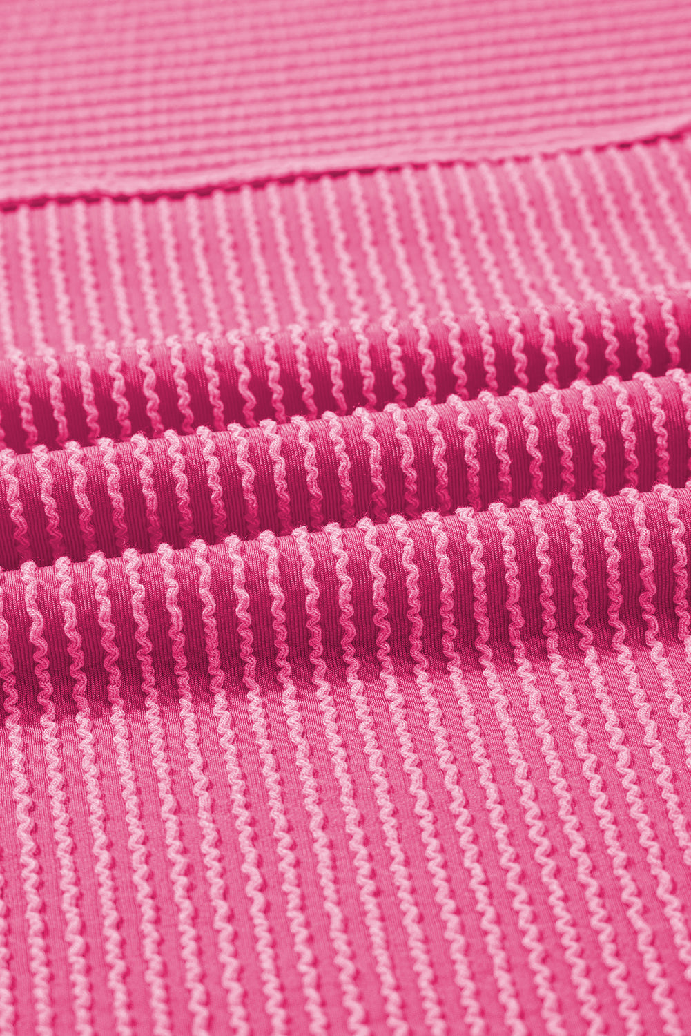 Myosotis Plain Corded Knit Mock Neck T Shirt