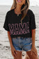 Black MAMA Letter Graphic Neon T Shirt