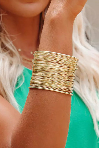 Gold Heavy Metal High Quality Open Wire Bracelet