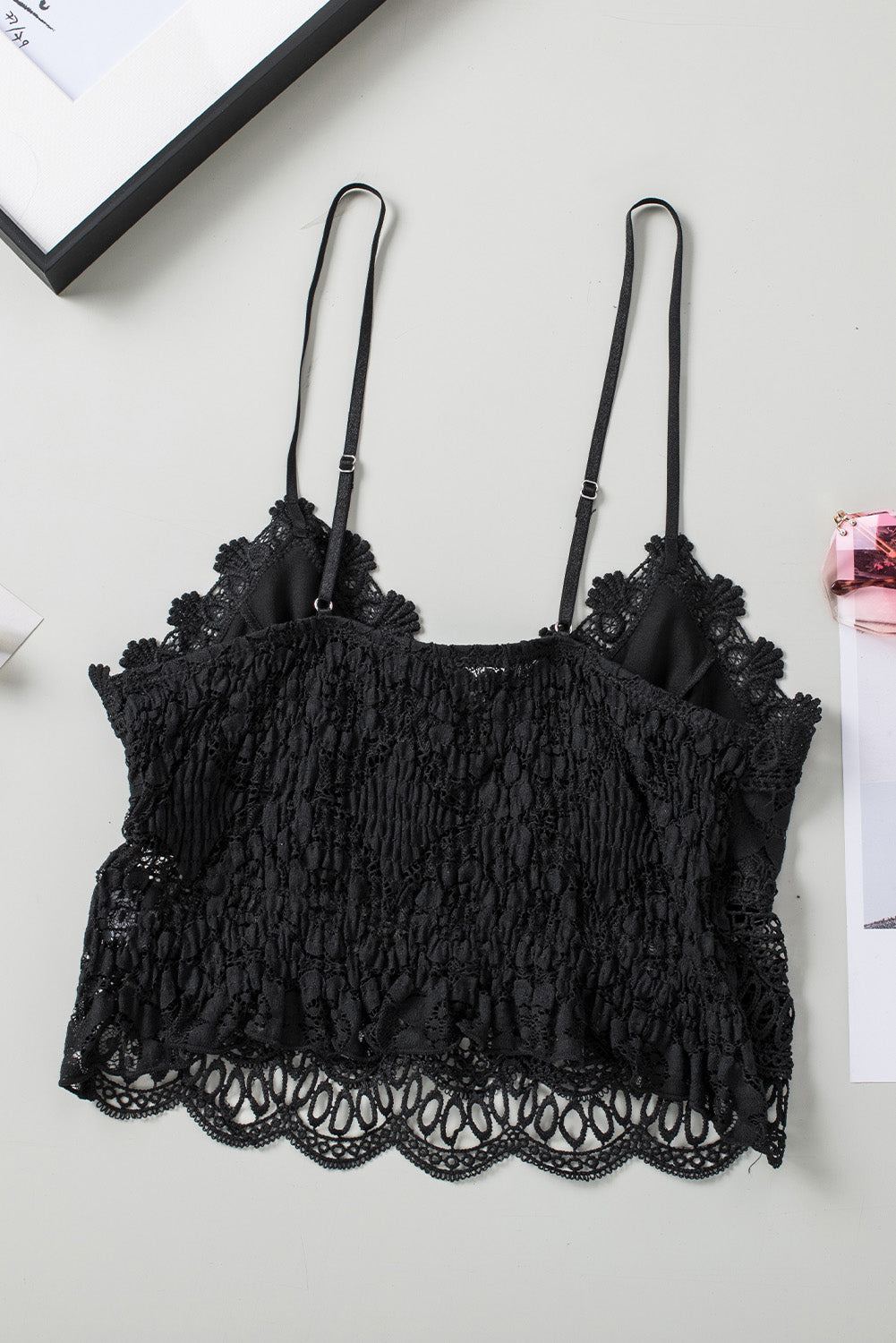 Black Lace Bralette Crop Top