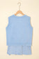 Myosotis 2 Pieces Mineral Wash Cotton Tank Top Lined Split Skirt Set