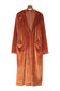 Brown Retro Velvet Long Sleeve Pocket Coat