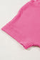 Myosotis Plain Corded Knit Mock Neck T Shirt
