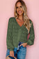Green Lightweight Buttoned Front Crochet Cardigan
