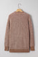 Straw Yellow Solid Open Knit Cardigan with Pockets