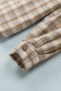 Khaki Plaid Sherpa Lined Hooded Shacket