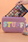 Varsity Letter Tassel Zipper Makeup Bag