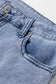 Beau Blue High Waist Button Zip Fly Bell Bottom Jeans