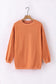 Orange Ribbed Corded Oversized Sweatshirt