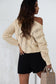 Khaki Cable Knit Drop Shoulder Sweater