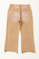 Brown Distressed High Waist Cropped Flare Jeans