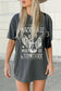 Gray Guitar Graphic Print Oversized T Shirt