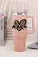 Pink MAMA Leopard Heart Stainless Steel Insulated Cup