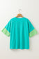 Aruba Blue Frayed Denim Star Patched Oversize T Shirt