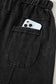 Black Mineral Wash Exposed Seam Drawstring High Waist Wide Leg Cargo Pants