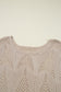 Seagrass Hollow Out Knit 7/8 Sleeve Casual Sweater
