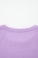 Phalaenopsis Thermal Knit Contrast Textured Patchwork Long Sleeve Top