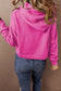 Black Solid Drop Shoulder Drawstring Cropped Hoodie