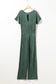 Black Ribbed Keyhole Short Sleeve Wide Leg Jumpsuit