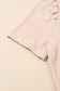 Parchment Corded Knit Crew Neck Puff Sleeve Shift Mini Dress