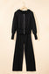 Gray Double Zipper Hooded Jacket and Sweatpants Active Set