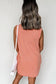 Flamingo Mineral Wash Tank Mini Dress with Pockets