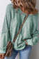 Light Grey Solid Waffle Knit Patchwork Raglan Sleeve Sweatshirt