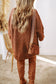 Parchment Cable Knit Drop Shoulder Loose Fit Sweater Dress