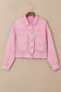 Pink Rivet Studded Denim Jacket