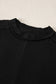 White Textured Knit Exposed Stitching T-shirt
