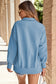 Moss Green Buttoned Collared Raw Detail High Low Baggy Sweatshirt with Slits